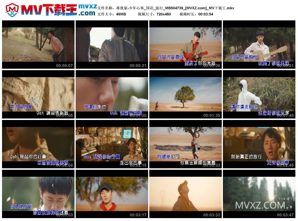 蒋敦豪-少年心事_国语_流行_MB504739